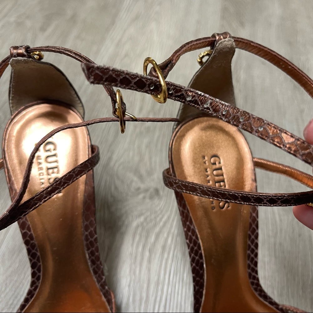Worn Once-Guess by Marciano-Trust Size 7, Color Metallic Bronze